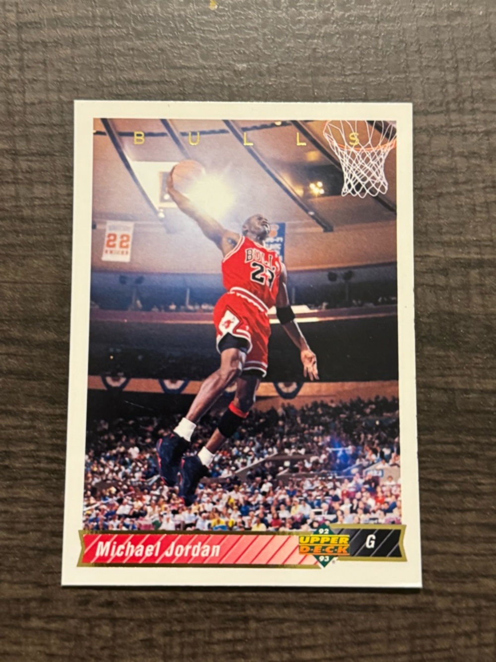 Michael Jordan 1992 Upper Deck Basketball Card - Red Black